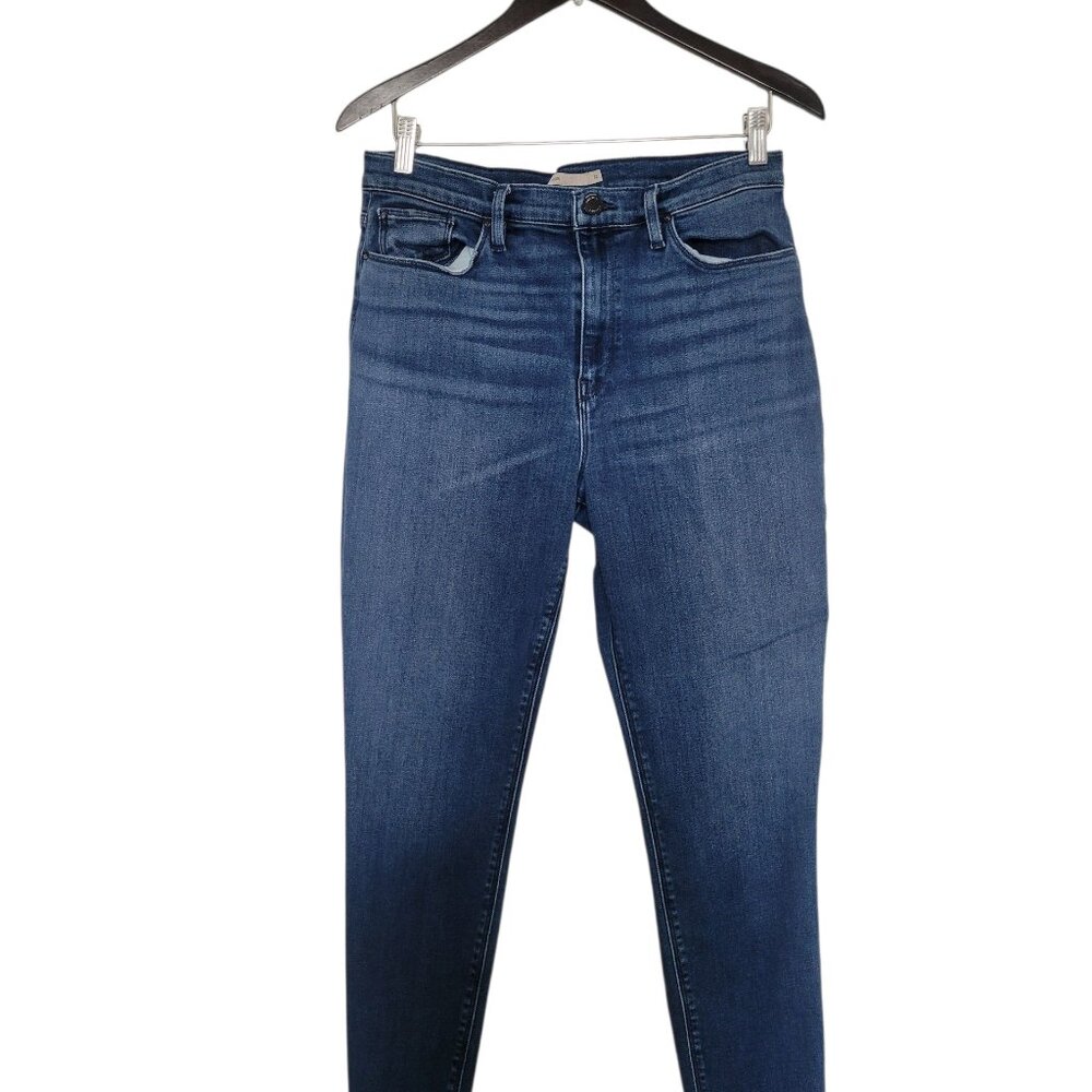 Hudson Medium Wash Barbara Jeans High Waist Frayed Ankle Women's Size 32